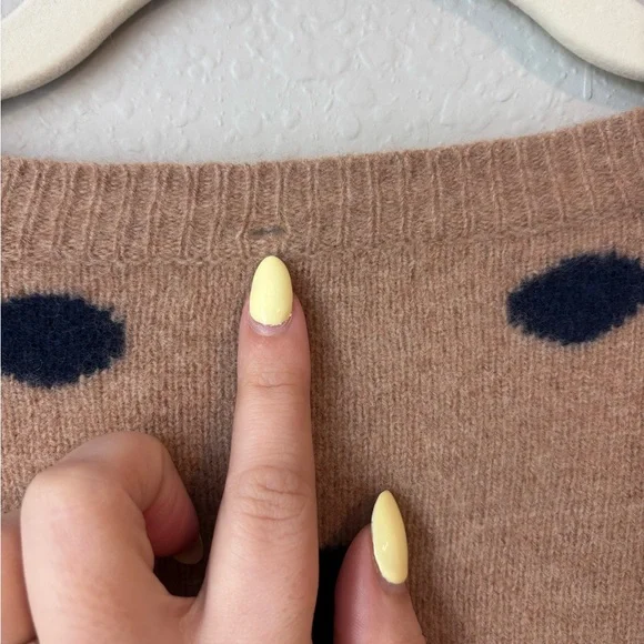 Madewell 100% Merino Wool Polka Dot Crewneck Sweater - Picture 6 of 7